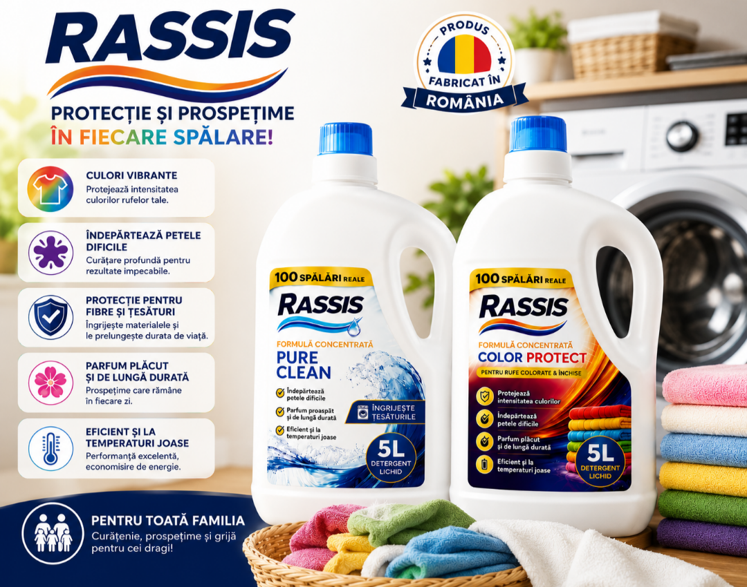 Pachet RASSIS Clean & Protect – 200 Spălări pentru Haine Perfect Curate